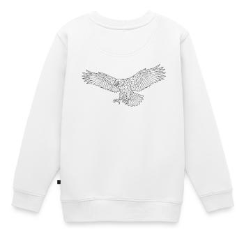 Aigle majestueux - Sweat Premium enfant bio - blanc - Dos - AI Model Kid Male (0cm)