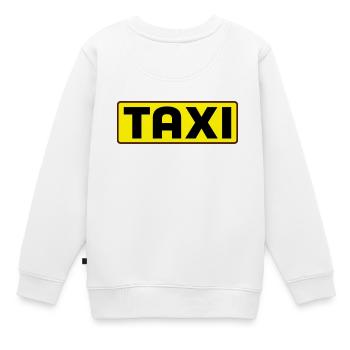 Taxi - Kinder Premium Organic Sweatshirt - Weiß - Hinten - AI Model Kid Male (0cm)