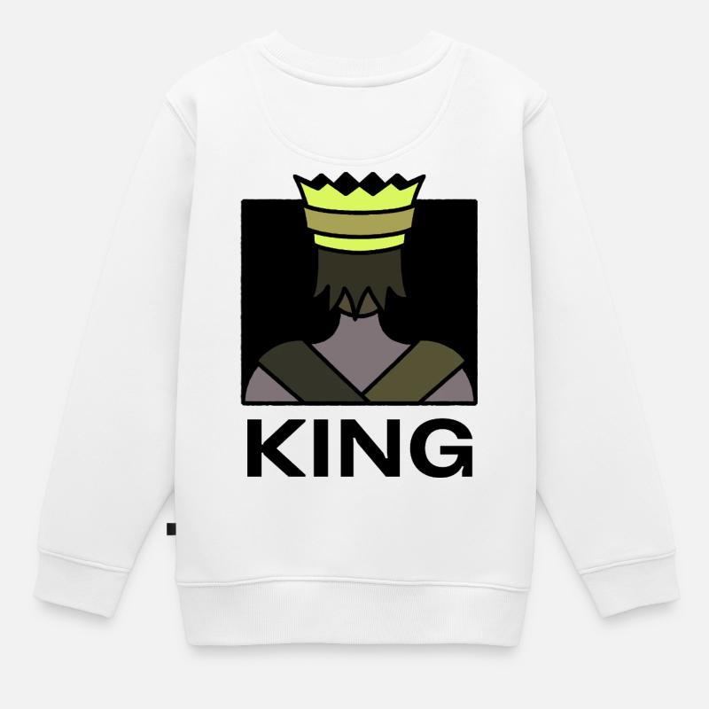 King - Sweat Premium enfant bio - blanc