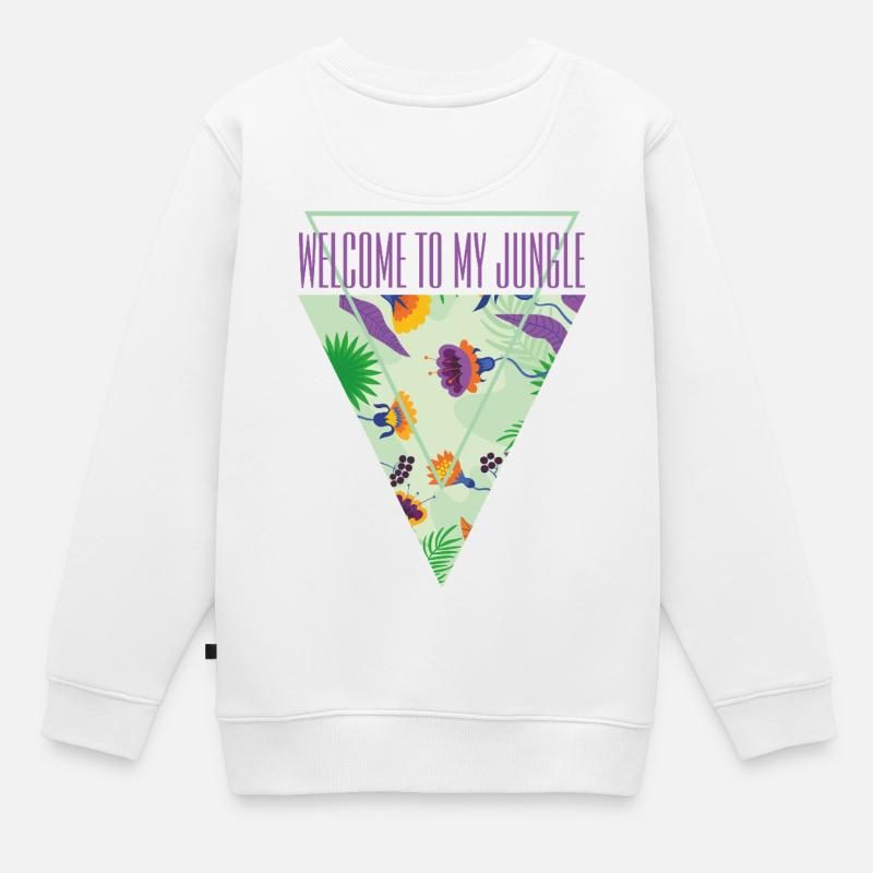Willkommen im Dschungel - Kinder Premium Organic Sweatshirt - Weiß