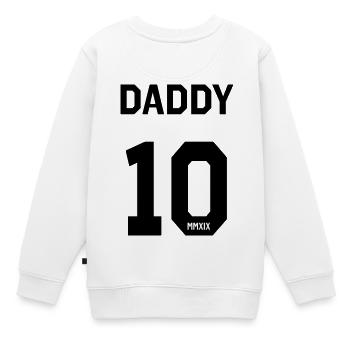 Daddy 2019 - Kinder Premium Organic Sweatshirt - Weiß - Hinten - AI Model Kid Male (0cm)