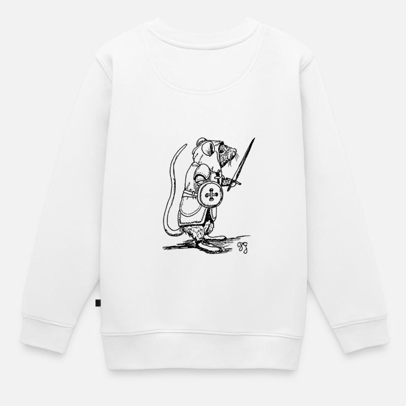 Schnurrhaarritter - Kinder Premium Organic Sweatshirt - Weiß
