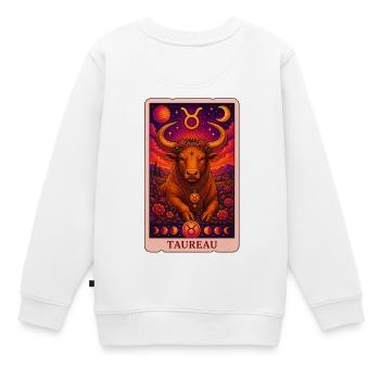 Taurus Tarot - Kids Premium Organic Sweatshirt - white - Back - AI Model Kid Male (0cm)