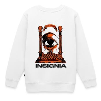 Okkultes Wahrzeichen – Augen, die sehen - Kinder Premium Organic Sweatshirt - Weiß - Hinten - AI Model Kid Male (0cm)