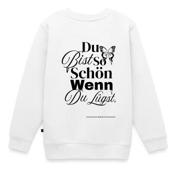 Tellement sympa quand on ment - Sweat Premium enfant bio - blanc - Dos - AI Model Kid Male (0cm)