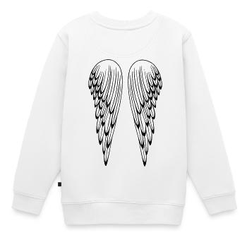 Ailes d'ange, ailes, ange - Sweat Premium enfant bio - blanc - Dos - AI Model Kid Male (0cm)
