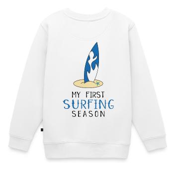 surfer - Kids Premium Organic Sweatshirt - white - Back - AI Model Kid Male (0cm)