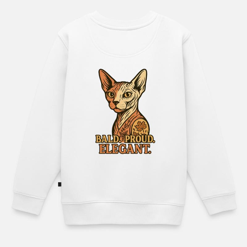 Sphynx Cat - Kinder Premium Organic Sweatshirt - Weiß