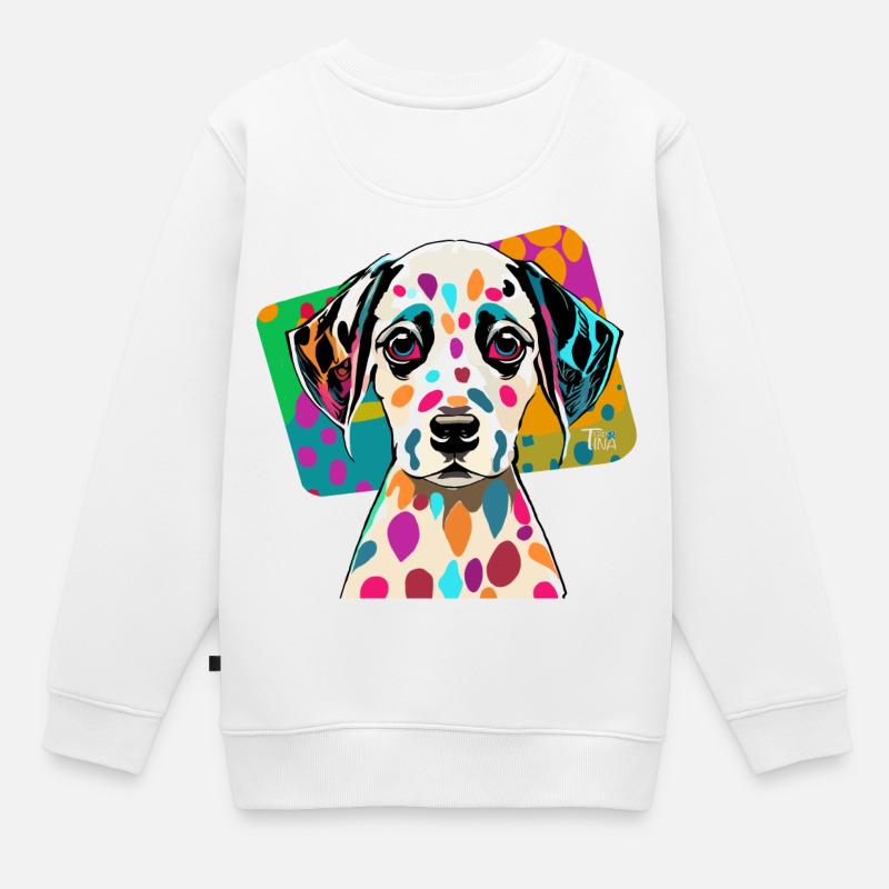 Dalmatiner - Kinder Premium Organic Sweatshirt - Weiß