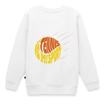 Stylized Sneakers - Kids Premium Organic Sweatshirt - white - Back - AI Model Kid Male (0cm)