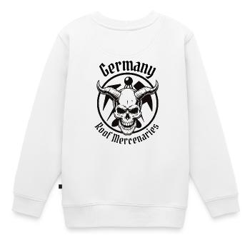 Couvreur d’élite - Allemagne de mercenaires de toit Crâne - Sweat Premium enfant bio - blanc - Dos - AI Model Kid Male (0cm)