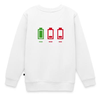 Trio Family Drum - Kids Premium Organic Sweatshirt - white - Back - AI Model Kid Male (0cm)