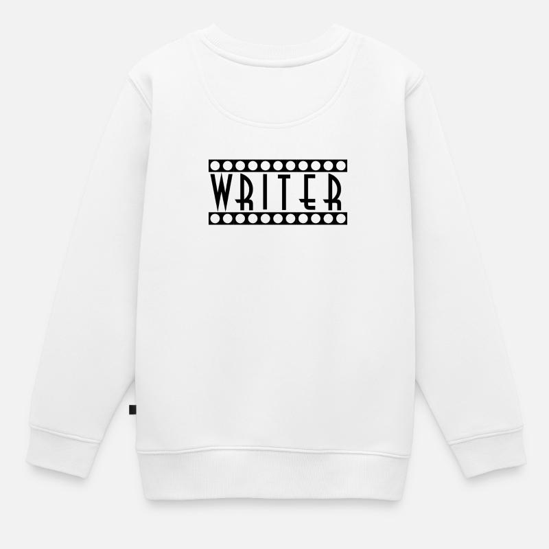 écrivain - Sweat Premium enfant bio - blanc