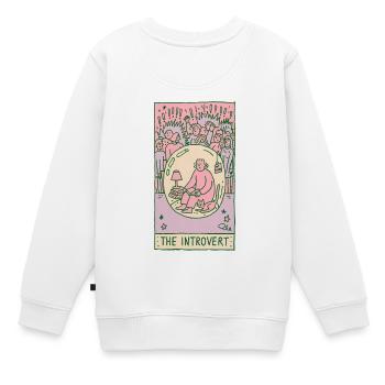 L’introverti - Sweat Premium enfant bio - blanc - Dos - AI Model Kid Male (0cm)