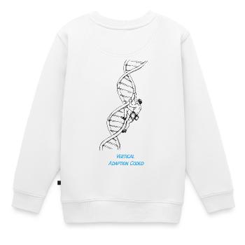 Kletterer DNA Strang Genetik Biologie Zeichnung - Kinder Premium Organic Sweatshirt - Weiß - Hinten - AI Model Kid Male (0cm)