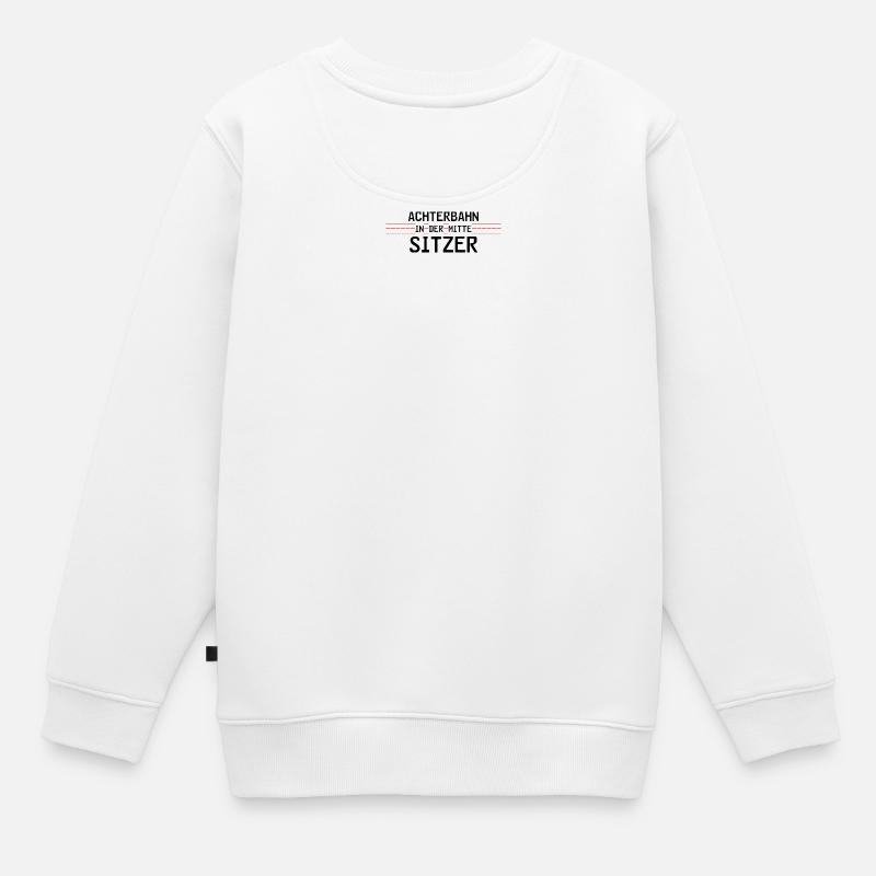 Achterbahnindermittesitzer - Kinder Premium Organic Sweatshirt - Weiß