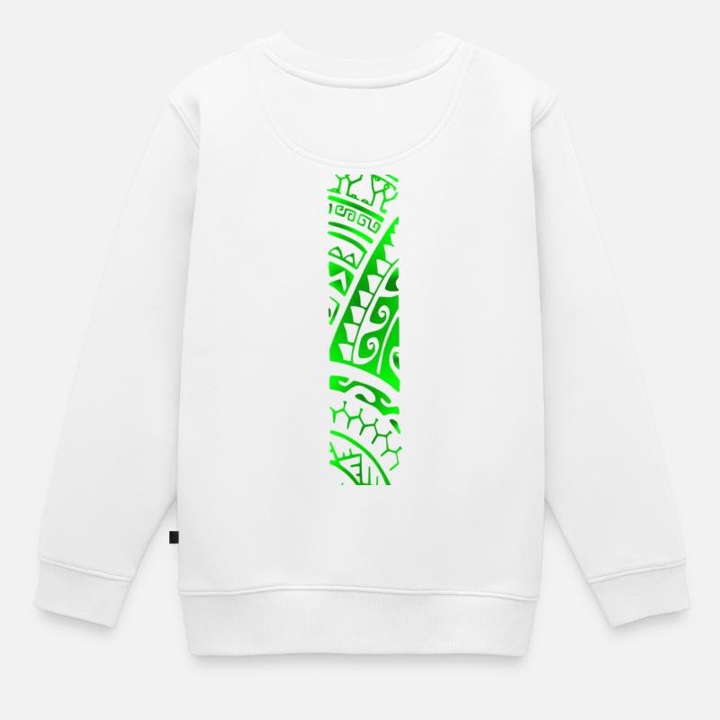 REVA (Vert) - Sweat Premium enfant bio - blanc