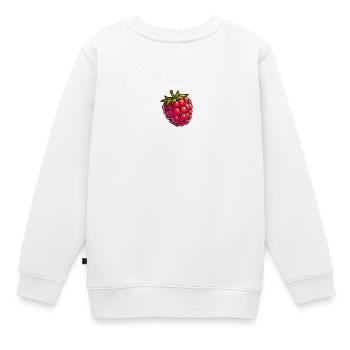 Himbeere Cartoon funkeln - Kinder Premium Organic Sweatshirt - Weiß - Hinten - AI Model Kid Male (0cm)