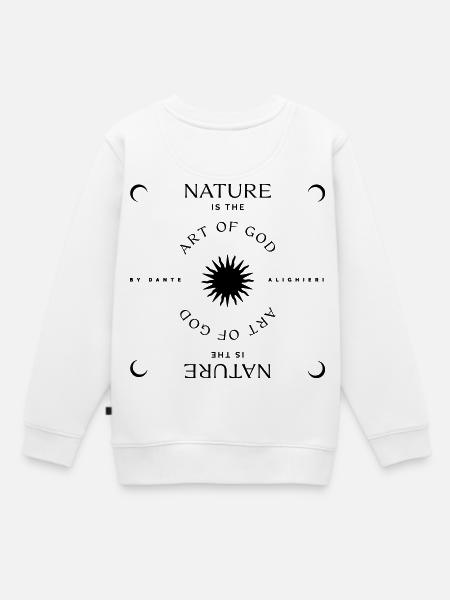 Nature is the Art of God - Kinder Premium Organic Sweatshirt - Weiß