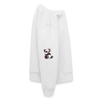 Le panda câlin grignote le donut - Sweat Premium enfant bio - blanc - Droite - AI Model Kid Male (0cm)