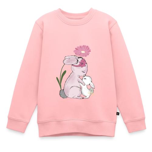 Süßes Hasendesign Mutter mit Kind - Sudadera de cuello redondo para niño/adolescente Premium ecológica
