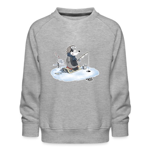Ice Fishing Badger - Premium-genser for barn