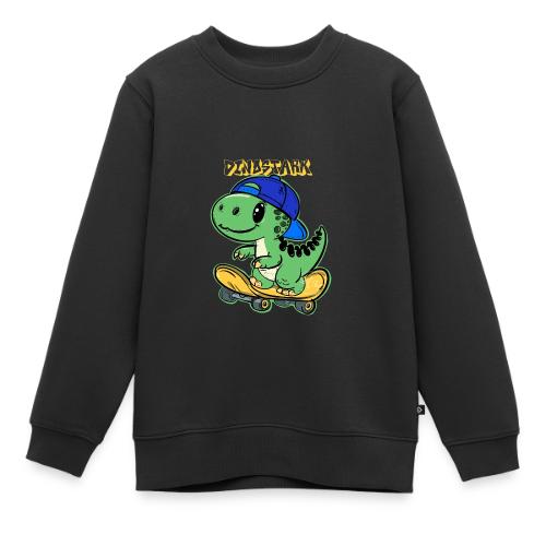 Dino Sketer - Sudadera de cuello redondo para niño/adolescente Premium ecológica