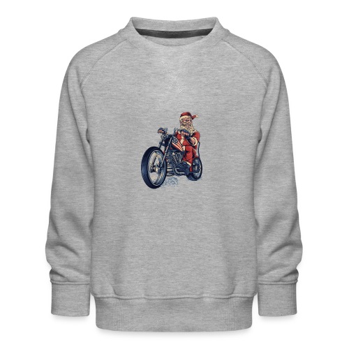 Weihnachtsmann Biker im Vintage Stil - Kinder Premium Pullover
