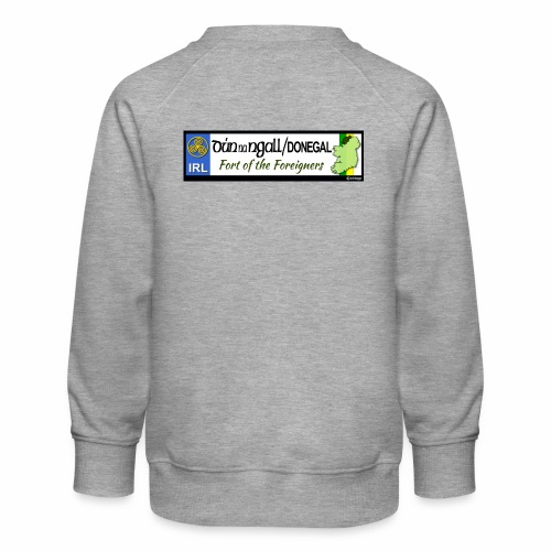 DONEGAL, IRELAND: licence plate tag style decal - Kids' Premium Sweatshirt