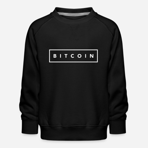 Bitcoin hvide firkant - Børne premium sweatshirt