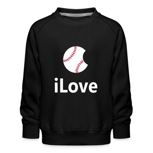 Baseball Logo iLove Baseball - Kids' Premium Sweatshirt