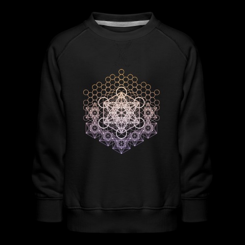 Metatrons Cube Sacred Geometry Connected - Kids' Premium Sweatshirt