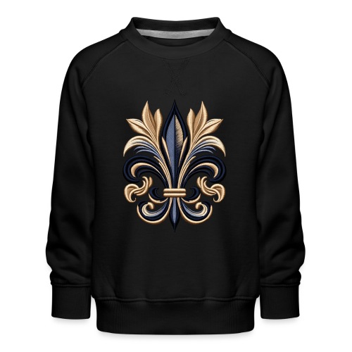 Golden Fleur-de-Lis Majesty - Kids' Premium Sweatshirt