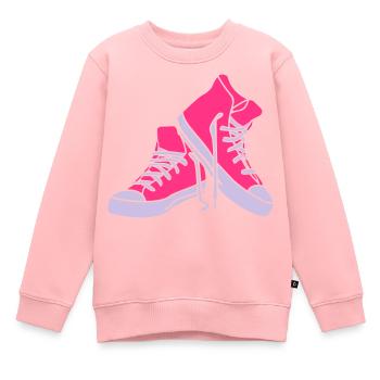 chaussures cool - Sweat Premium enfant bio - rose - Devant - AI Model Kid Female (0cm)