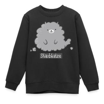 Staub-Katze - Kinder Premium Organic Sweatshirt - Schwarz - Vorne - AI Model Kid Female (0cm)