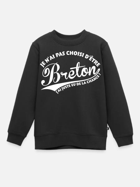 Breton chanceux - Sweat Premium enfant bio - noir