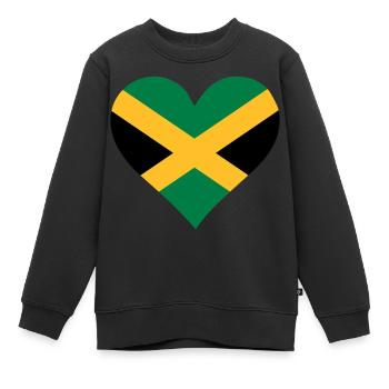 Un coeur pour la Jamaïque - Sweat Premium enfant bio - noir - Devant - AI Model Kid Female (0cm)