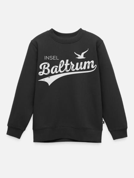 Baltrum-Logo Möwe - Kinder Premium Organic Sweatshirt - Schwarz
