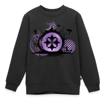 croix_occitane2_violet - Kinder Premium Organic Sweatshirt - Schwarz - Vorne - AI Model Kid Female (0cm)
