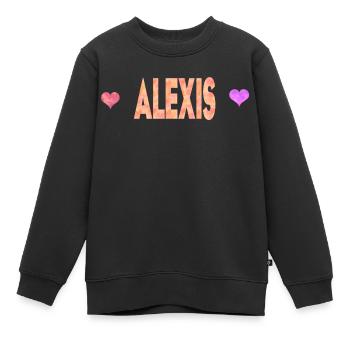 Alexis - Kids Premium Organic Sweatshirt - black - Front - AI Model Kid Female (0cm)