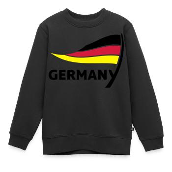 Germany - Kinder Premium Organic Sweatshirt - Schwarz - Vorne - AI Model Kid Female (0cm)