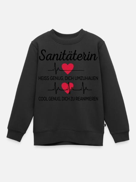 Sanitäterin - Kinder Premium Organic Sweatshirt - Schwarz