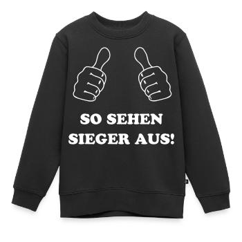 Voilà à quoi ressemblent les gagnants - Sweat Premium enfant bio - noir - Devant - AI Model Kid Female (0cm)