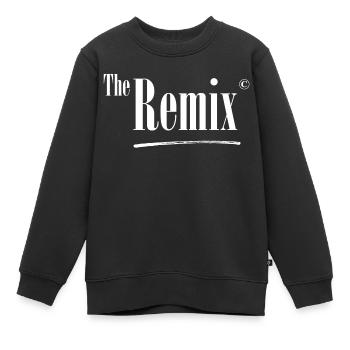 the remix partnerlook vater sohn mit the original - Kinder Premium Organic Sweatshirt - Schwarz - Vorne - AI Model Kid Female (0cm)