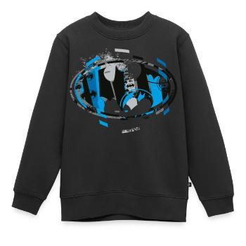 Batman Logo Blue - Kinder Premium Organic Sweatshirt - Schwarz - Vorne - AI Model Kid Female (0cm)