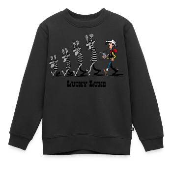 Lucky Luke Verhaftet Dalton Brüder - Kinder Premium Organic Sweatshirt - Schwarz - Vorne - AI Model Kid Female (0cm)