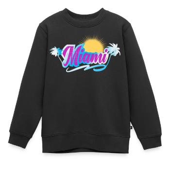 Miami - Sweat Premium enfant bio - noir - Devant - AI Model Kid Female (0cm)