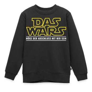 Abschluss Das Wars Möge der Abschluss mit mir sein - Kinder Premium Organic Sweatshirt - Schwarz - Vorne - AI Model Kid Female (0cm)