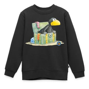Der kleine Rabe Socke Schatzkiste - Kinder Premium Organic Sweatshirt - Schwarz - Vorne - AI Model Kid Female (0cm)