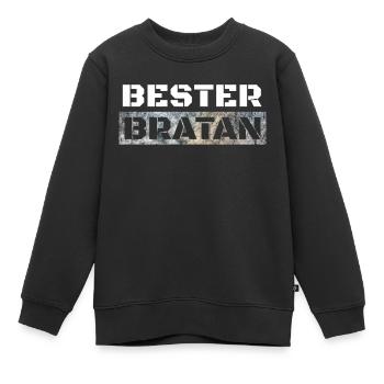 Bester Bratan Bruder Kumpel Digga - Kinder Premium Organic Sweatshirt - Schwarz - Vorne - AI Model Kid Female (0cm)